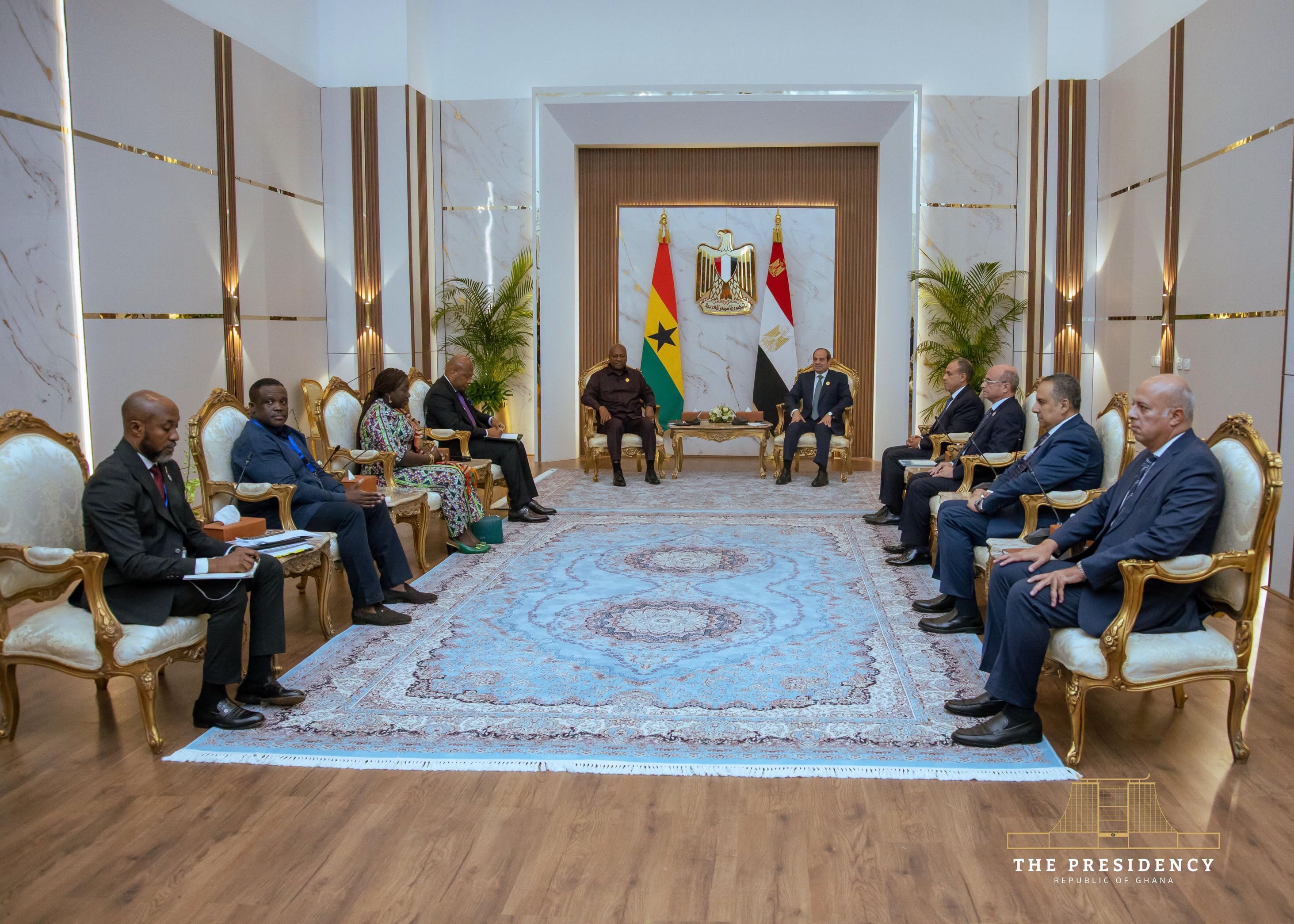 Photos Capture Stunning Moments Between President Mahama and Egypt’s El-Sisi!